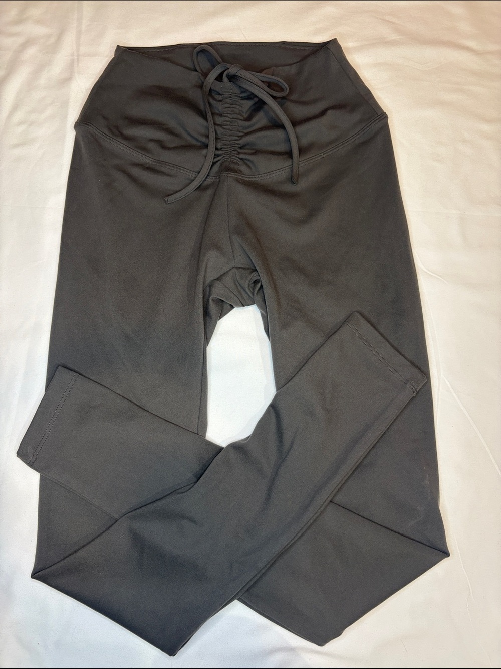 Center Front Ruched Drawstring High or Low Waist Cinched Snatched Waistline XS - Picture 2 of 8